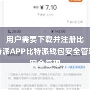 用户需要下载并注册比特派APP比特派钱包安全管理